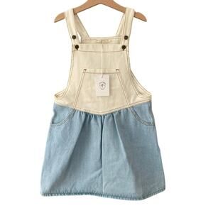 Fin & Vince NEW Saloupette Light Wash Denim Corduroy Overall Dress - 8/9